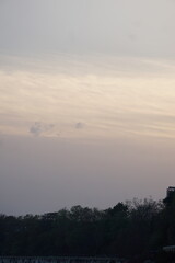 sunset over the river ganga