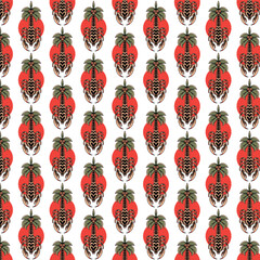 summer scorpion pattern vector design - obrazy, fototapety, plakaty