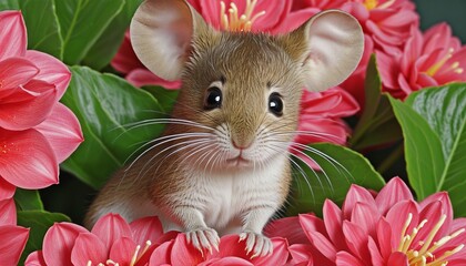 Clip art of mouse Cute in bright colours 