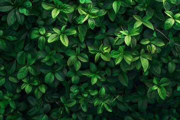 Vibrant Green Leaves Texture in Nature Garden - obrazy, fototapety, plakaty