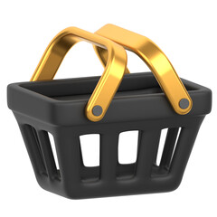 3d icon of a shopping basket