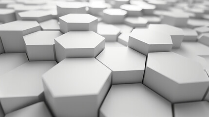 Sleek Simplicity: Abstract White Hexagon Background