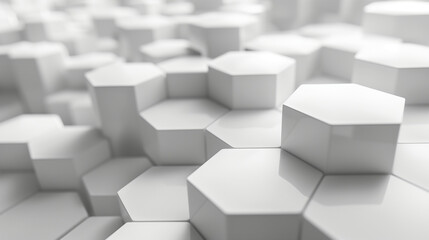 Sleek Simplicity: Abstract White Hexagon Background