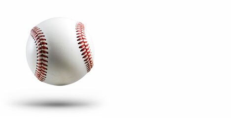 baseball floating in the air on white background,, copy space for text, sport concept, 
