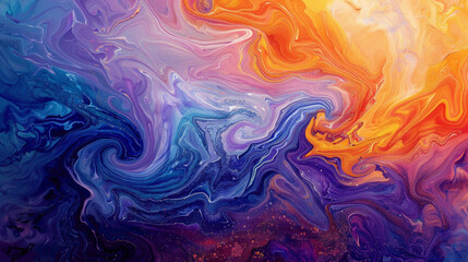 Vibrant hues swirl in fluid motion, forming a dynamic gradient wave that mesmerizes.