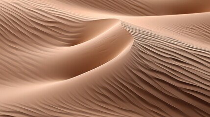 Fototapeta na wymiar A macro photograph of rippling sand dunes, highlighting the delicate patterns formed by wind erosion