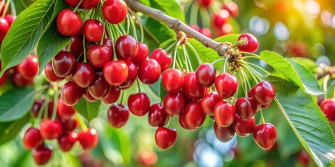 Obraz premium cherry growing on a tree