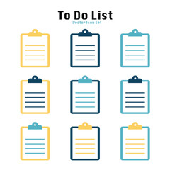 To-Do List Vector Icon Set