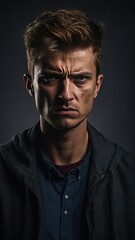 Obraz premium Anonymous Portrait Dark Background