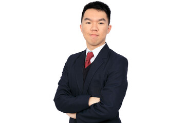 Happy private school student portrait isolated