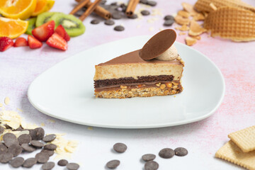 piece of cake with chocolate