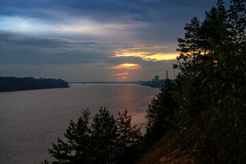 Summer evening on the Volga River. - 783585076