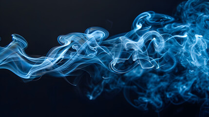 Fototapeta premium Smoke dynamic on black background