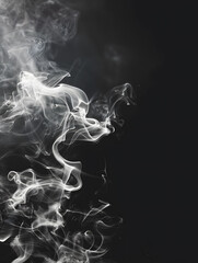 Smoke dynamic on black background