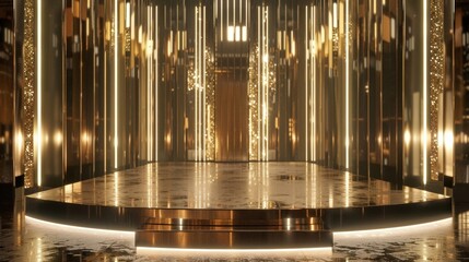 Reflect your best self on this stunning podium featuring a myriad of mirrors and carefully positioned lights to create a stunning . .