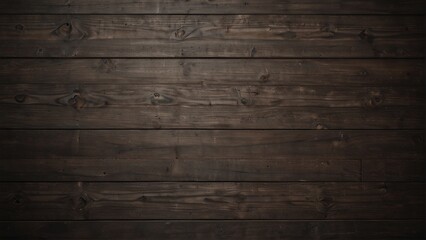 empty wooden table with smoke float up on dark background