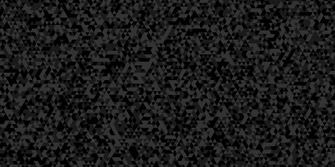 Vector geometric seamless technology gray and black triangle background. Abstract digital grid light pattern dark black and gray Polygon Mosaic triangle Background, business and corporate background
