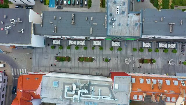 Panorama Krakowska Street Opole Aerial View Poland