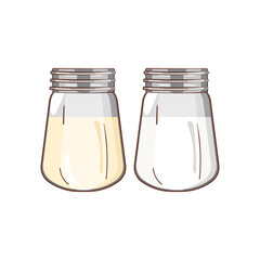 Ingredient jar of pepper and salt