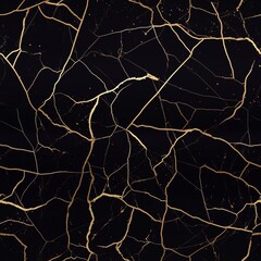 Marble black and gold abstract background. Seamless pattern. Repeating marble pattern. luxury marble
