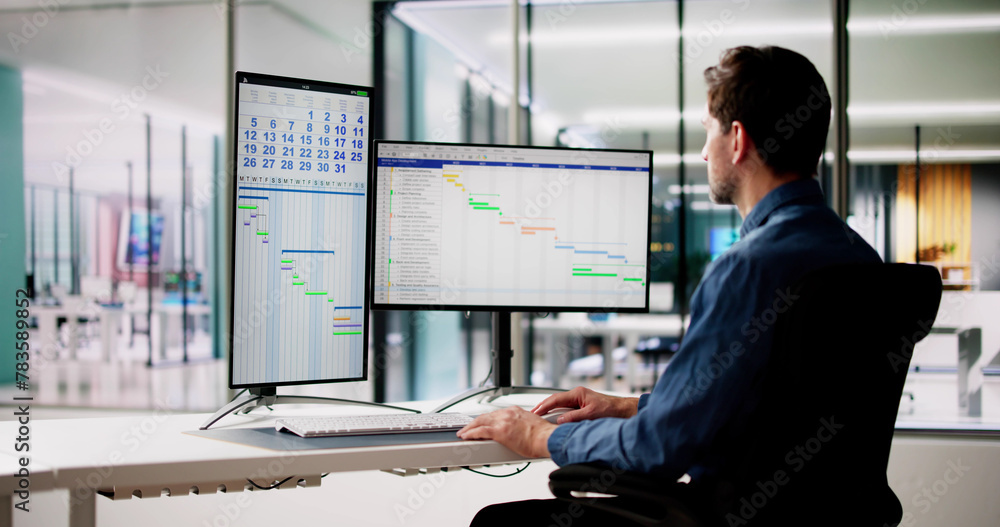 Poster Gantt Software Project Document Plan List