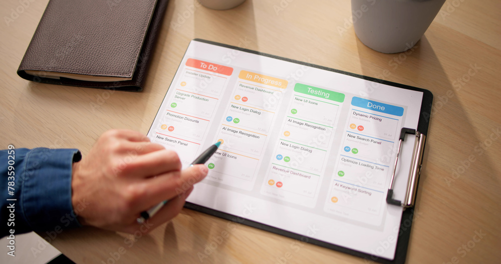 Poster Agile Project Scrum Management At Desk