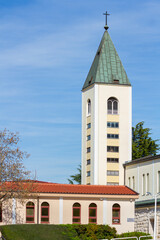 Tower of the church in Medjugorje in Bosna Bosnia and Herzegovina | Wieża kościoła w Medziugorje...