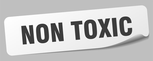 non toxic sticker. non toxic label - obrazy, fototapety, plakaty