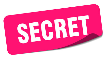 secret sticker. secret label