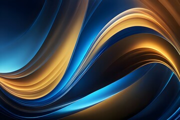 glowing waves blue abstract background, backgrounds 