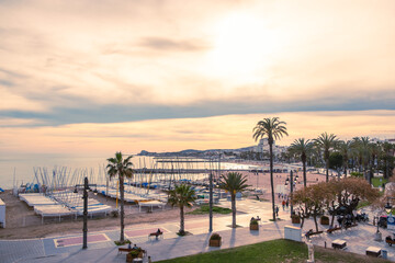 Promenade in Sitges, Spanien