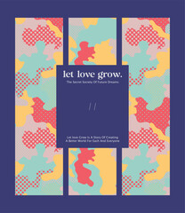 Let love grov. Print artwork design.