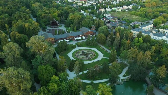 Spa Park Ciechocinek Park Zdrojowy Aerial View Poland