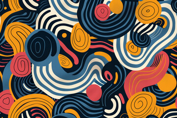 Fototapeta premium Abstract Colorful Pattern with Geometric Shapes. Good for graphic design, cards, posters, invitations 