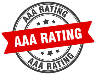 aaa rating stamp. aaa rating label on transparent background. round sign