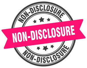 non-disclosure stamp. non-disclosure label on transparent background. round sign