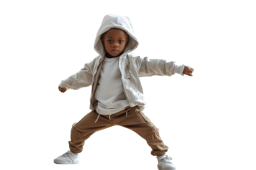 Children dancing on transaparent png file