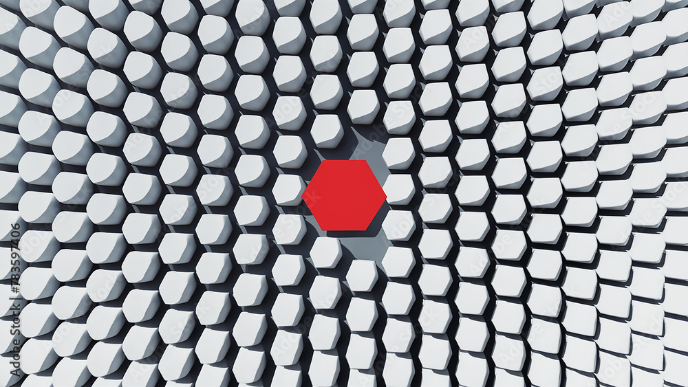 Poster 3d render of a leader in the crowd. ai generate