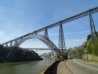 Fototapeta na wymiar Ponte Dona Maria Pia in Porto - Portugal