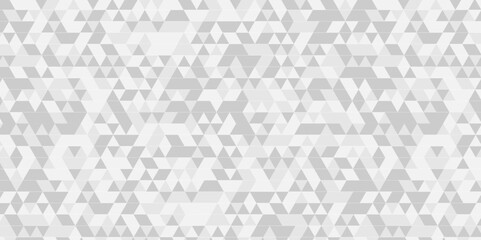 Abstract digital grid light pattern white Polygon Mosaic triangle Background, business and corporate background. Vector geometric seamless technology gray and white transparent triangle background.