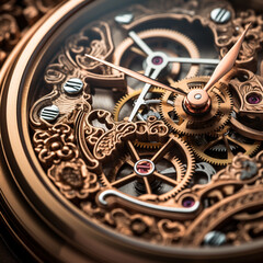 A macro shot of a high-end watch, emphasizing intricate details and craftsmanship. - Image #2 @Kainat Nadeem Khan