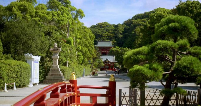 鎌倉　鶴ヶ岡八幡宮　参道　日本　神社