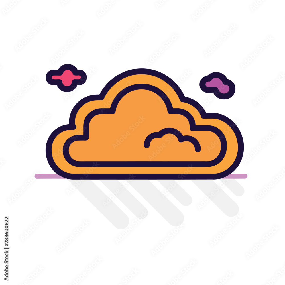 Aufkleber single cloud icon illustration technology data computing concept vector design