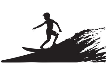 Surfing Silhouette vector design