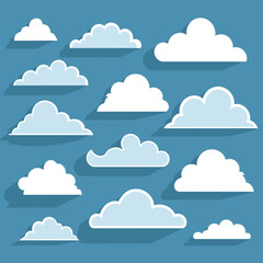 Cloud icon illustration vector set