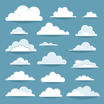 Cloud icon illustration vector set
