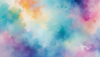 A dreamlike abstract background of soft watercolor blends in pastel hues, suggesting a tranquil, artistic atmosphere.. AI Generation