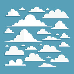 Cloud icon illustration vector set