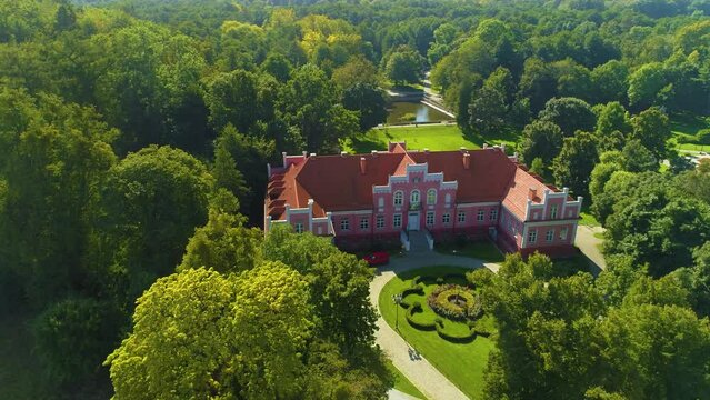 Museum Of Writings Wejherowo Muzeum Palac Park Downtown Aerial View Poland