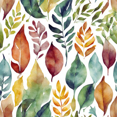 watercolor, leaves - 1